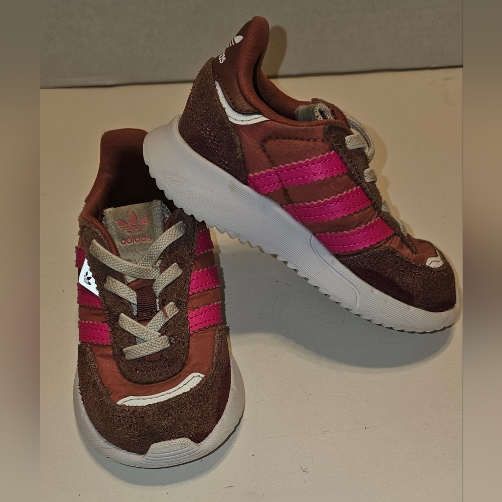 Pink Adidas Sneakers shoes youth size 6K Girls Toddler